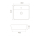 Επικαθήμενος Νιπτήρας Πορσελάνης 46x42cm Cerastyle One 076300-u Λευκό Επικαθήμενος Νιπτήρας Πορσελάνης 46x42cm Cerastyle One 076300-u Λευκό